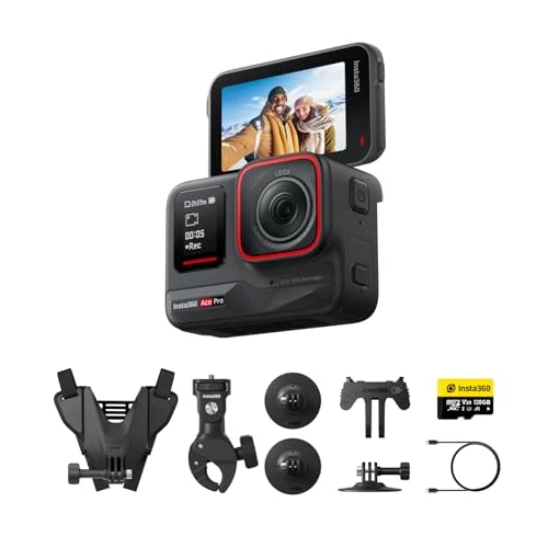Oferta limitada: Insta360 Ace Pro Paquete Motero - Cámara de acción Impermeable codiseñada con Leica, Sensor Insignia de 1/1.3 Pulgadas y reducción de Ruido de IA para una Calidad de Imagen inmejorable, 4K120 fps de 437.00 EUR a 330.00 EUR (ahorro 24%)
