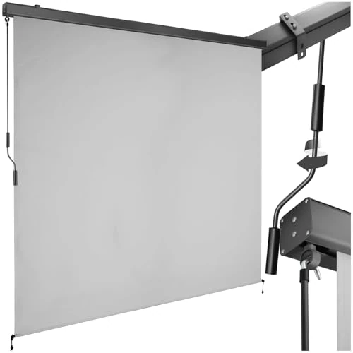 Offerta a tempo: tectake® tenda da sole verticale a rullo, con manovella, protezione UV, impermeabile resistente al vento, frangivista balcone, terrazzo, fissaggio a parete, privacy - Grigio Chiaro, 200 x 250 cm - 25% da 122.99 € a 91.79 €