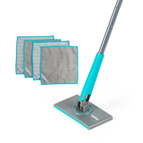 Oferta limitada: Mopa Beldray Anti-Bac Clip-to-Grip para Baño - Cabeza Grande de Mopa, Azulejos/Suelo/Espejos/Bañera, Mango Higiénico con Botón de Liberación, Cabezal Giratorio 360°, 4 Paños, Limpieza y Fregado de 14.99 € a 14.99 € (ahorro 0.0%)