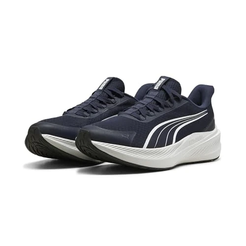 Offerta a tempo: PUMA Dasher Lite SLIPTECH - Scarpe da Corsa su Strada, Unisex, Blu Navy, Grigio Piuma, Taglia 40, Puma Navy Piuma Grigio, 44 EU - 0.00% da 41.00 € a 41.00 €