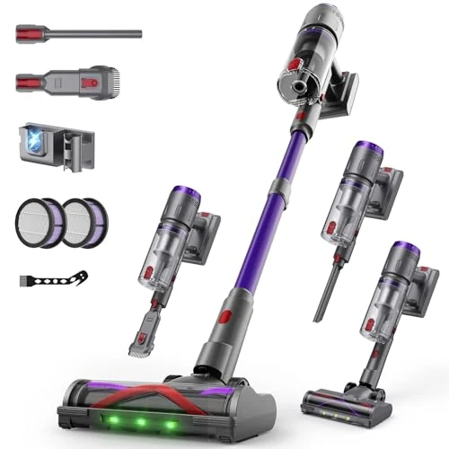 Limited offer: Circlio Battery Vacuum Cleaner, 600 W/58000 Pa/80 Min, Runtime Vacuum Cleaner Wireless with Smart LED Display and Charging Station, Self-Standing Battery Vacuum Cleaner with Anti-Tangle Brush for from 169.98 EUR to 169.98 EUR (save 0%)