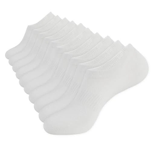 Offre limitée : Chaussettes Invisibles Homme Femme Basses et Courtes en Coton Socquettes fines et élastiques 39-42 43-46 (FR/ES, Numérique, 39, 42, Taille normale, Taille normale, Blanc 5 paires) de 9.99 € à 9.99 € (0.00% de remise)