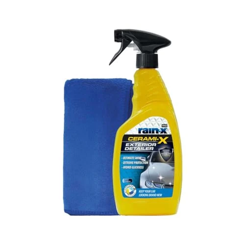 Offerta a tempo: Rain-x Cerami-X Cera Auto Quick Detailer Tratamento Detailing Auto Rain Off 750ml + Panno Microfibra Cura dell'Auto - 0.00% da 19.95 € a 19.95 €