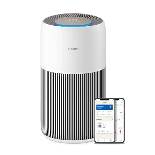 Offerta a tempo: Purificatore d'Aria Philips Serie 2200, HEPA NanoProtect + Filtro a Carboni Attivi, CADR 400m³/h per ambienti fino a 140m², utile contro allergie, Ultra-silenzioso, Filtro intelligente (AC2210/10) - 9% da 219.99 € a 199.99 €