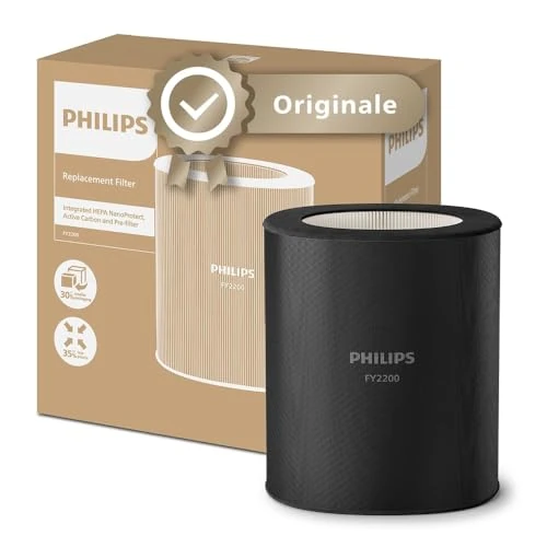 Oferta limitada: Filtro de repuesto original Philips para purificadores de aire Serie 2200 AC2210, AC2220 y AC2221, HEPA NanoProtect + Carbono activo, 36 meses de vida útil, Negro/Blanco (FY2200/30) de 53.98 € a 53.98 € (ahorro 0.00%)