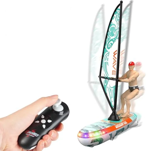 Op afstand bestuurde boot, RC boot met ledlicht voor zwembaden, meren, 2,4 GHz, op afstand bestuurde boten, 10 km/u, RC speedboot, zelfoprichting, raceboot, zwembadspeelgoed, boten, kerstcadeaus