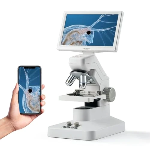 Offre limitée : TOMLOV DM301 Pro Microscope Biologique 1200X: 7" HDMI Microscope Numérique pour Adultes et Enfants, 3 Lentilles, Échelle de Mesure Intégrée, Double Éclairage LED, Compatible avec Téléphone, PC et TV de 259.99 € à 259.99 € (0.00% de remise)