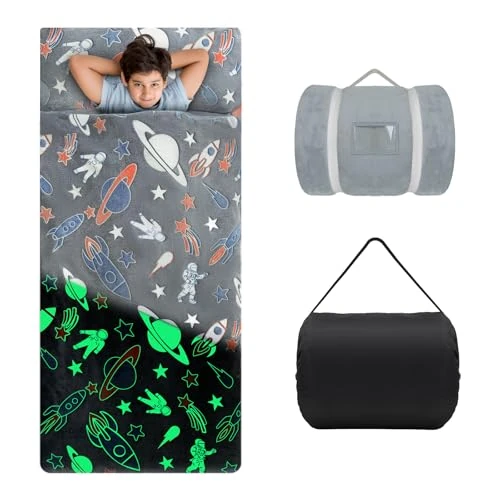 Offerta a tempo: Nap Mat per Bambini Luminoso con Rimovibile Cuscino, Grande Sacco a Pelo Pieghevole per Ragazze Ragazzi, Nap Mats con Doppia Cerniera per Campeggio, Scuola Materna e Asilo, 170×75cm Astronauta - 0.00% da 65.99 € a 65.99 €