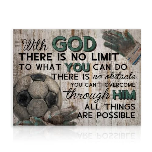 Dazzlewall Póster de Fútbol de Arte de La Pared, Citas de Fútbol de Inspiración de Impresión, Cuadro de Deportes de Motivación Para El Dormitorio Adolescente Decoración Habitación 30X40 cm Sin Marco