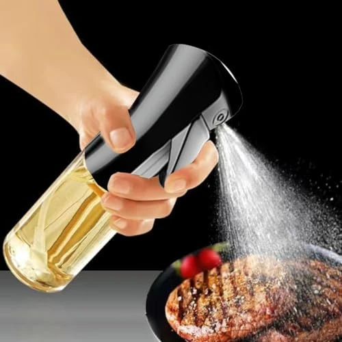 Offerta a tempo: Spruzzatore di olio per cucinare, spruzzatore di olio d'oliva in vetro da 300 ml, spray per cottura continuo con controllo delle porzioni, erogatore di olio per cucina, friggitrice ad aria, insalata - 43% da 7.00 € a 3.98 €