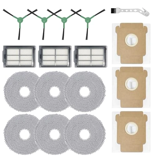 Offre limitée : KiimSin Pièce de rechange pour iRobot Roomba Plus 505 Combo/Plus 405 Combo aspirateur robot accessoires, 6 Chiffon, 3 sacs à poussière, 3 filtres, 4 brosses latérales de 24.99 € à 24.99 € (0.00% de remise)