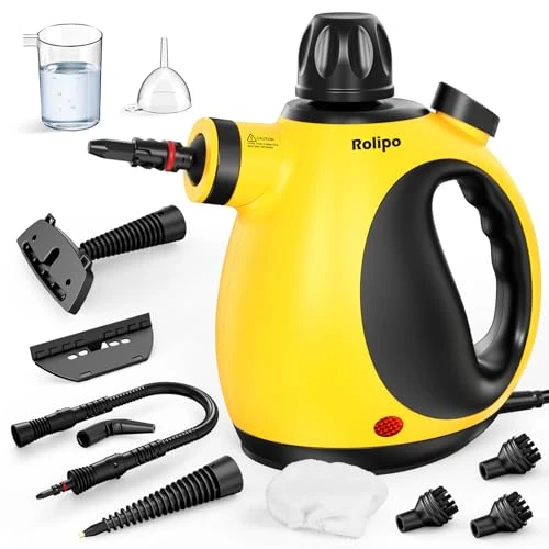 Offerta a tempo: Rolipo Pulitore a Vapore Portatile Pressurizzato Con 11 Accessori e Blocco Di Sicurezza — 15% da 49,99 € a 42,49 €