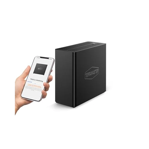 TERRAMASTER F4 SSD NAS Storage - 4Bay All SSD NAS Server N95 QuadCore CPU, 8GB DDR5 RAM, 5GbE Port, Palm-sized High Performance Network Attached Storage (Diskless)