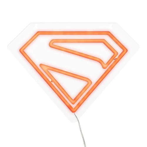Paladone DC Comics Superman Lámpara de pared led de neón con logo, licencia oficial, con cable, para decorar hogar o sala de estar, idea de regalo para fans de los superhéroes