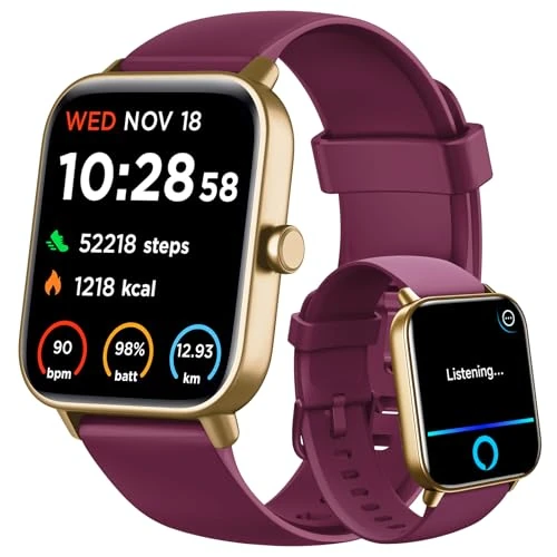 Gydom Smartwatch damski i męski z funkcją telefonu, zegarek fitness damski, Alexa Built-in, zegarek sportowy z 100 trybami sportowymi, monitor tętna, monitor snu SpO2, Smart Watch do systemu Android