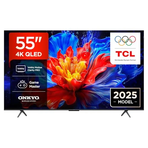 Offerta a tempo: TCL 55P8K QLED 4K HDR Ultra HD 55" QLED TV with Google TV Technology (Dolby Vision and Atmos, Motion Clarity Pro 144Hz, FreeSync, Onkyo 2.1 Audio, Google Assistant Compatible) - 0.00% da 459.99 € a 459.99 €