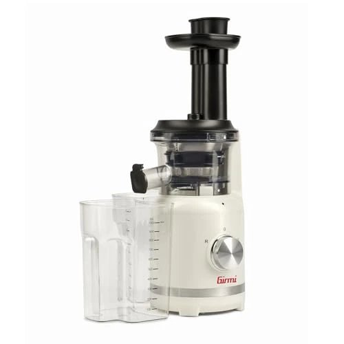 Offerta a tempo: Girmi SW11 Estrattore di succo, 300W, Centrifuga,Velocità di Rotazione 70 Giri/minuto, Blocco di Sicurezza, Ricettario Incluso, Filtro in metallo, Accessori Inclusi, Panna - 32% da 94.90 € a 64.90 €
