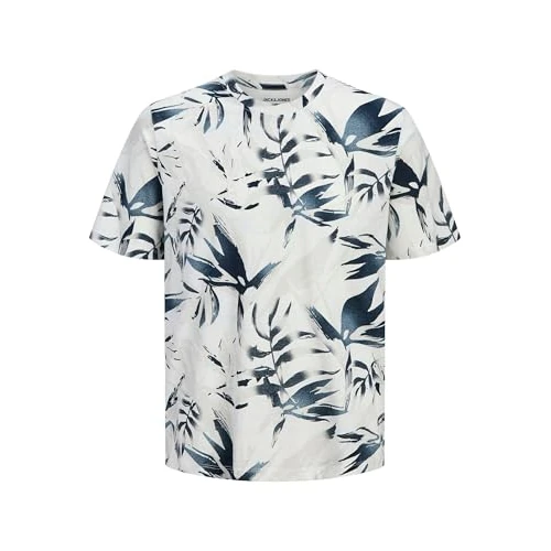 Oferta limitada: JACK & JONES Jjhonolulu AOP tee SS Crew Neck, Cloud Dancer, S de 17.99 € a 9.95 € (ahorro 45%)