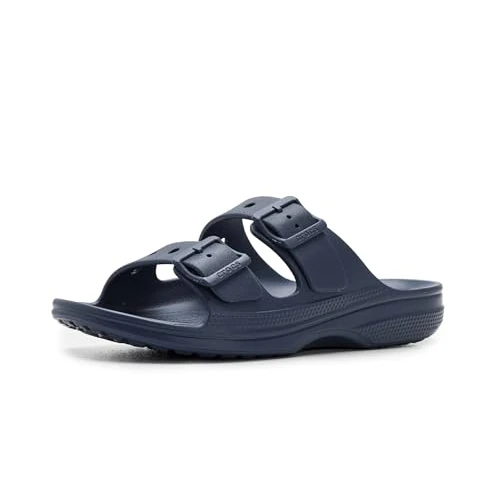 Crocs Heren Classic Icon Sandaal Flat, Navy, 12 UK, marineblauw, 12 UK
