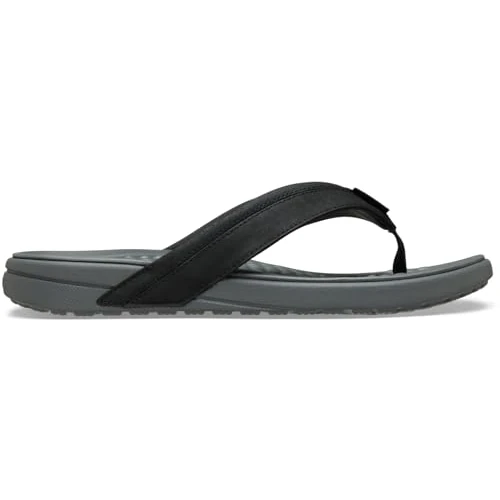 Zeitlich begrenztes Angebot: Crocs Yukon Surf Flip-Flop für Herren, Schiefergrau/Schwarz, Größe 39, Schiefergrau Schwarz, 39/40 EU von 49.99 € auf 33.30 € (33% Rabatt)