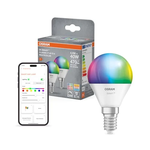 Tijdelijke aanbieding: OSRAM SMART+ Druppellamp, Matter via Wifi, 2 st., E14, 9W, 16 mln kleuren, 2700–6500K, werkt met Alexa, Google, Apple van 19.93 € naar 19.93 € (0.00% korting)
