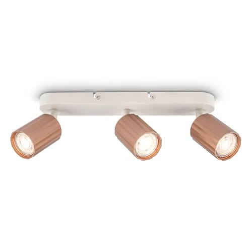 Oferta limitowana: BRILONER - Lampa sufitowa z falami, obrotowa, GU10, maks. 9 W, oświetlenie sufitowe, lampa do salonu, sypialni, kuchni, reflektor sufitowy, 32,5 cm, coffee z 167.94 zł na 167.94 zł (oszczędź 0.00%)