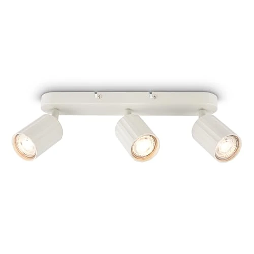 Offerta a tempo: BRILONER - Plafoniera, orientabile, GU10, max. 9 W, faretti soffitto, lampada soffitto, plafoneria soffitto, plafoniere da soffitto, plafoniera camera da letto, faretto, 32,5 cm, bianco - 43% da 49.95 € a 28.70 €