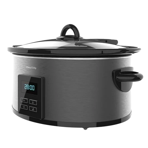 Cecotec Mijoteuse Numérique ChupChup Matic De 5,5 L. 240W, Cuve Céramique, Couvercle Verre, Programmable 24 Heures, Minuteur 20 Heures, 2 Niveaux De Température, Fonction Maintien Au Chaud.