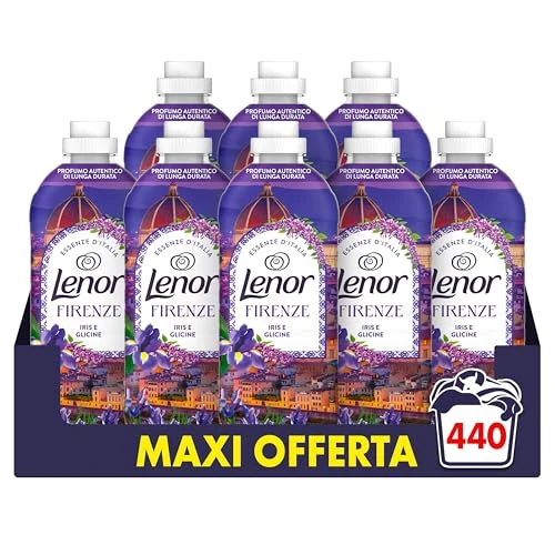 Offerta a tempo: Lenor - Ammorbidente Concentrato Essenze d’Italia - 440 Lavaggi (8 Flaconi x 55 Lavaggi) — 38% da 47,99 € a 29,99 €