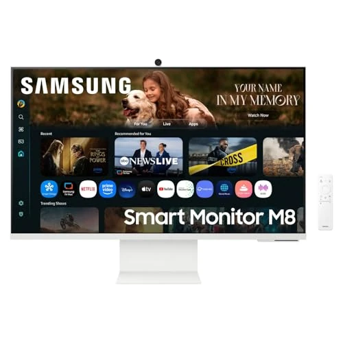 Samsung Monitor M8 M80F (2025) 32 Inch VA 4K UHD 60Hz Webcam Branco