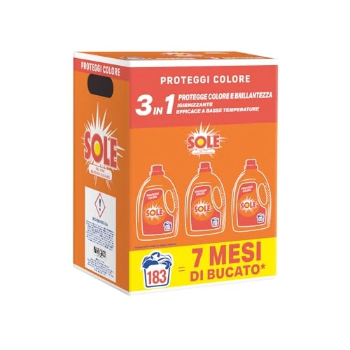 Offerta a tempo: Sole - Detersivo Lavatrice Proteggi Colore - 183 Lavaggi — 50% da 29,99 € a 14,99 €