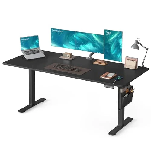 Offerta a tempo: SONGMICS Scrivania Regolabile in Altezza Elettrica, 180 x 80 cm, Scrivania Elettrica, Tavolo con Memoria per 4 Altezze, Porta USB-C, Nero Inchiostro LSD138BZ01 - 9% da 139.99 € a 127.49 €