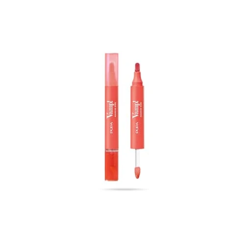 Offerta a tempo: Pupa Rossetto + Gloss Labbra Vamp! Marker Duo, con Acido Ialuronico - 3 in 1 Definisce, Colora e Riempie, Contouring Labbra - Disponibile in 9 Varianti Colore (009 Jelly Coral) - 48% da 23.90 € a 12.38 €