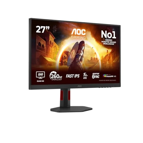 Tijdelijke aanbieding: AOC Gaming Q27G4ZR - 27 inch Quad HD-monitor, 240 Hz, 1 ms, G-Sync, HDR400 (2560 x 1440, 2 x HDMI 2.0, DisplayPort 1.4) zwart-rood van 175.00 € naar 175.00 € (0.00% korting)