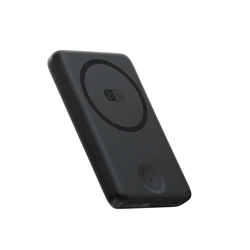 Baseus Magsafe Powerbank, 2-in-1, 10.000 mAh, 27 W, dubbele magnetische ringen, draagbare oplader, magnetische powerbank, USB C, compatibel met iPhone 12-17, Apple Watch Series 1-11 Ultra en SE