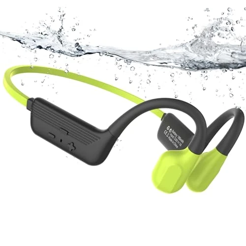 Headphones Swimming Bone Sound Headphones Bluetooth 5.4, IP68 Waterproof Bone Conduction Headphones Swimming Headphones with 32GB MP3 Player Memory, Open Ear Headphones for Swimming Running