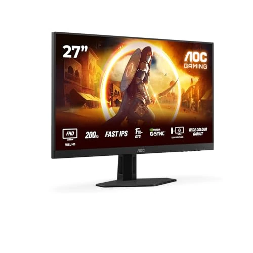 Offerta a tempo: AOC Gaming Monitor 27G4HRE 27 pollici, 1920x1080, FHD, 200Hz, Fast IPS Panel, 0.5ms MPRT, Speakers, (HDMI2x 2.0 DP 1x 1.4) Adaptive Sync, HDR10, G-Sync Compatible, Nero - 26% da 139.00 € a 102.44 €