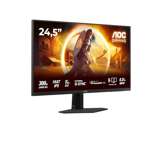 Limited-time offer: AOC 25G4SRE 25 inch FHD Gaming Monitor 310Hz, Fast IPS Panel, 1ms GtG, HDR400, G-Sync Compatible, (1920x1080 HDMI 2x 2.0) Black from 144.00 £ to 118.95 £ (save 17%)