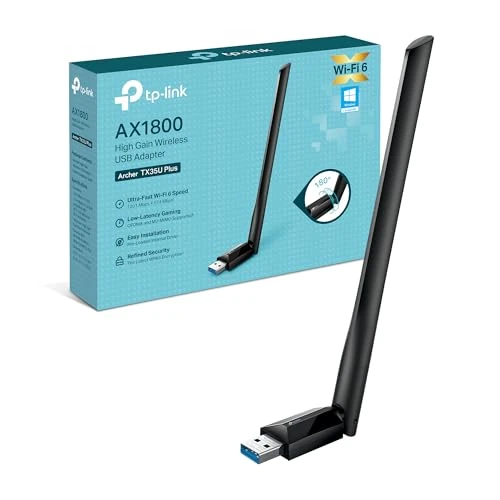 Offerta a tempo: TP-Link Archer TX35U Plus WLAN Stick Für PC, Wi-Fi 6 AX1800 Dual Band Adapter, USB 3.0, MU-MIMO, Antennen mit hoher Verstärkung, WPA3-Verschlüsselung, Kompatibel mit Windows 11/10 - 33% da 29.99 € a 19.99 €