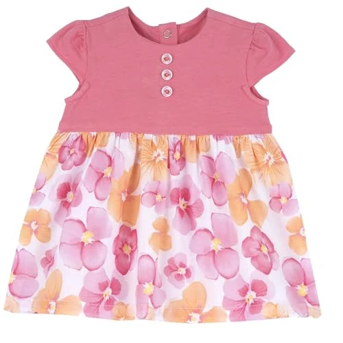 Offerta a tempo: Vestito a Maniche Corte Bimba 0-24 Con una Comoda Apertura con Bottoncini 261 - 0.00% da 29.99 € a 29.99 €