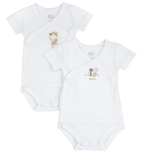 Chicco, Body Bebé Niño y Niña, Set de 2 Bodies con Mangas Cortas en Tejido Suave, Ropa Niño y Niña, Designed in Italy