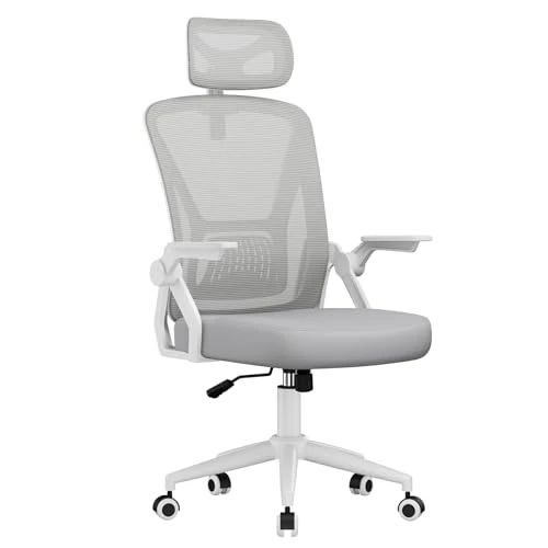 Oferta limitada: naspaluro Silla de Oficina, 360° Silla de Oficina Ergonómica (con reposacabezas, Gray-1) de 82.99 € a 79.99 € (ahorro 3.61%)