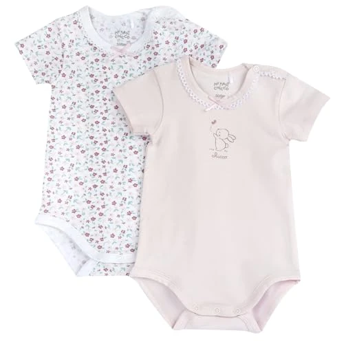 Offerta a tempo: Set di Body con Maniche Corte Bimba 0-24 con Fantasia di Fiorellini All Over 261 - 35% da 15.99 € a 10.39 €