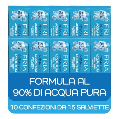 Zeitlich begrenztes Angebot: Fria Intime Reines Wasser Hygiene-Tücher, gynäkologisch getestet und hautfreundlich, biologisch abbaubar, weichmachende Wirkung, 10 Packungen mit je 15 Tüchern von 13.33 € auf 13.33 € (0.00% Rabatt)