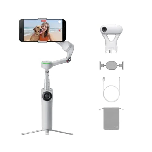 Oferta limitada: Insta360 Flow 2 Pro Paq. Gimbal con IA Gris - Gimbal para teléfonos con IA con Apple DockKit,Seguimiento panorámico de 360º,inclinación Libre, trípode/Selfie Stick y estabilizador para Vlogs/Viajes. de 199.99 EUR a 149.00 EUR (ahorro 25%)