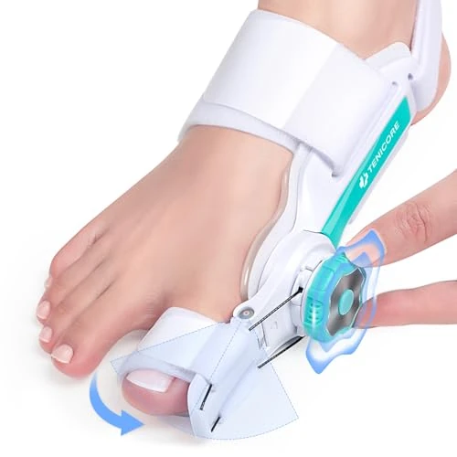 Limitiertes Angebot: TENICORE Hallux Valgus Korrektur Einstellbarer Knopf Hallux Valgus Schiene Zehenspreizer für Großzehe Begradigen 1 Stück Dick Silikon Zehentrenner Aktualisierte Fassung von 39.99 EUR auf 39.99 EUR (Spare 0%)