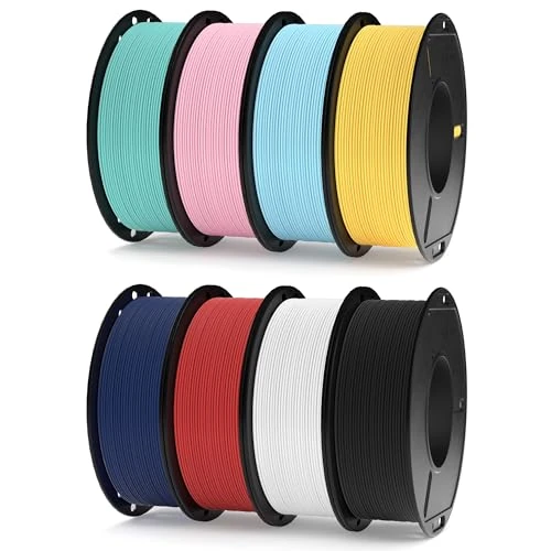 Offerta a tempo: ELEGOO 1.75mm Filamento PLA Matte Multicolore 8×250 g, Opaco PLA Filamento per Stampante 3D, precisione di misurazione +/- 0,02 mm - 5% da 49.99 € a 47.49 €
