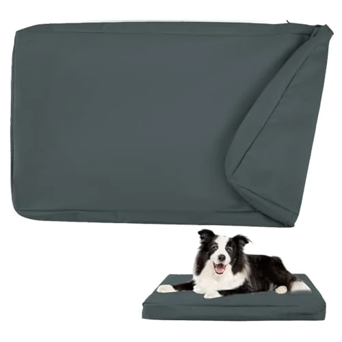 Zeitlich begrenztes Angebot: DUJUIKE 100% Wasserdichter Ersatzbezug für Hundebett, Ersatzbezug für Hundeunterlage, Abnehmbarer Hundematratzenbezug, Hundematratzeneinlage mit Reißverschluss (Dunkelgrau, S(76 x 51 x 10cm)) von 18.99 € auf 18.99 € (0.00% Rab