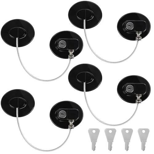 Offerta a tempo: Romon Serratura Per Frigorifero, 4 Pezzi, Bloccafinestre Per Bambini Con 8 Chiavi, Per Porte, Finestre, Frigoriferi, Cassetti, Armadi, Ecc. Con Focus Sulla Sicurezza Dei Bambini - 28% da 17.99 € a 12.99 €