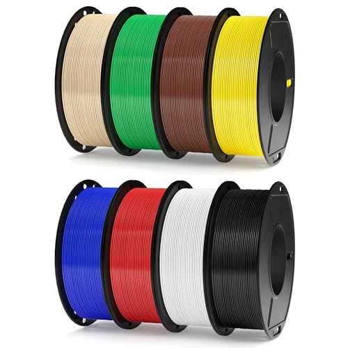 Offerta a tempo: ELEGOO Rapido PETG Filamento Stampante 3D 1,75mm 8*250g | Multicolore 8×250g, 30-600mm/s, precisione dimensionale +/- 0,02mm, adatto per la maggior parte delle stampanti 3D FDM - 37% da 60.00 € a 37.99 €